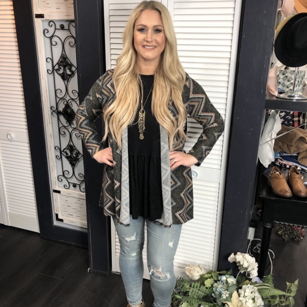 Aztec Print Cardigan